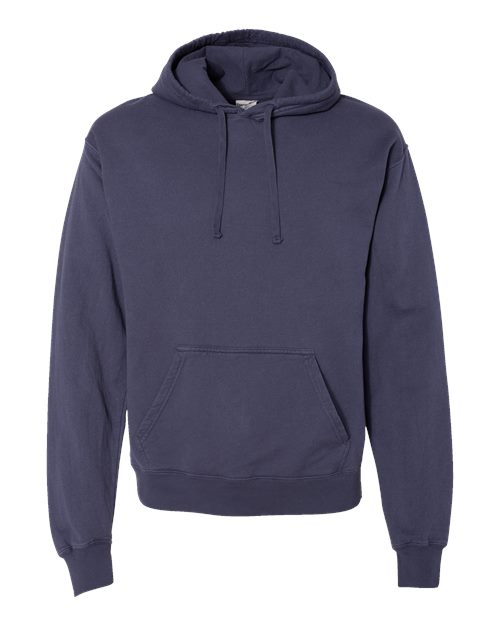 ComfortWash by Hanes Unisex Garment-Dyed Hooded Sweatshirt in Anchor Slate, front view