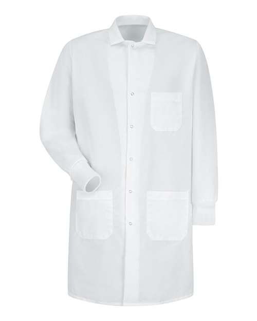 Red Kap Unisex Poplin Specialized Cuffed Lab Coat in White