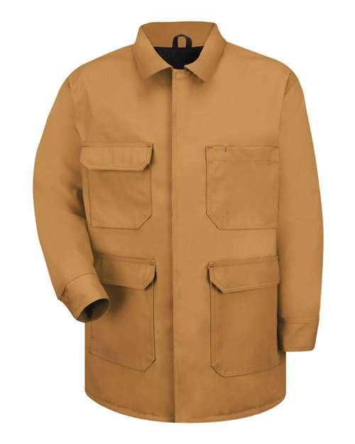 Red Kap Men's Blended Duck Chore Coat in Brown Duck