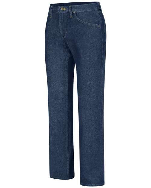 Red Kap Women's Straight Fit Jeans in Prewashed Indigo - Unhemmed