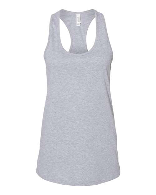 BELLA + CANVAS Women's Jersey Racerback Tank in Athletic Heather, front view