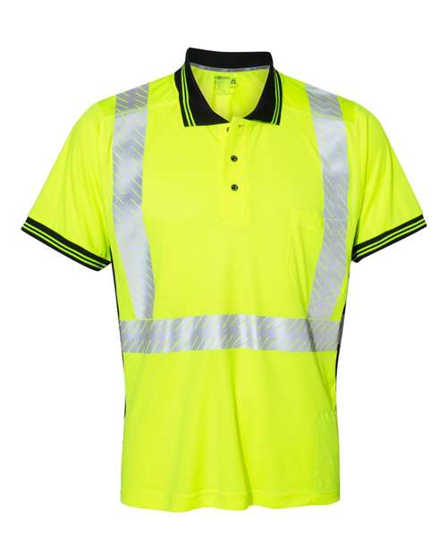 Kishigo Unisex Premium Black Series® High-Performance Polo in Lime