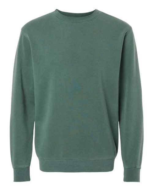 Independent Trading Co. Unisex Midweight Pigment-Dyed Crewneck Sweatshirt in Pigment Alpine Green