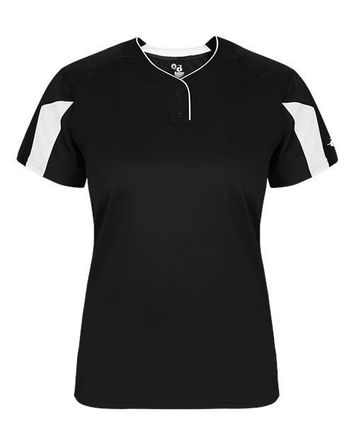 Alleson Athletic Women's Striker Placket in Black/White