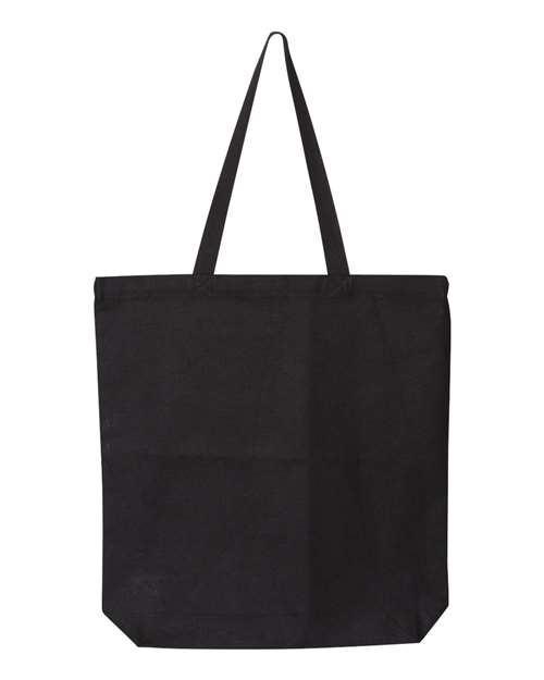 OAD Gusseted Tote in Black, front view
