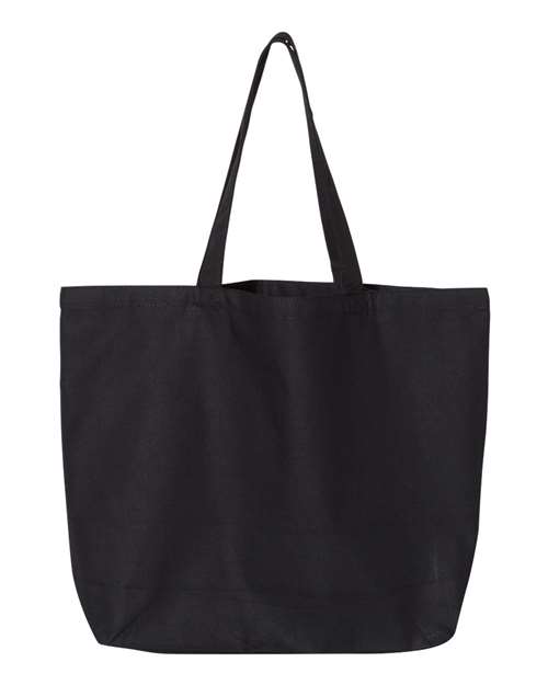 OAD Jumbo Tote in Black, front view