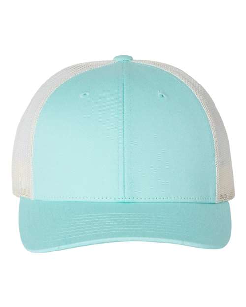 Richardson Low Pro Trucker Cap in Aruba Blue/Birch