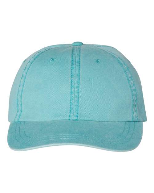Valucap Pigment-Dyed Cap in Aqua, front view
