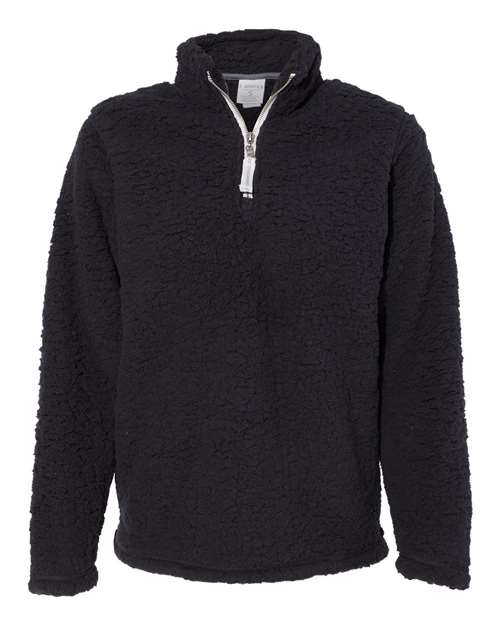 J. America Women’s Epic Sherpa Quarter-Zip Pullover in Black