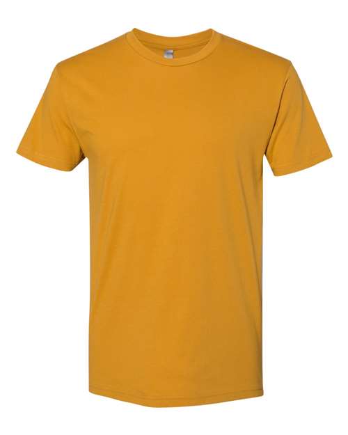Next Level Unisex Cotton T-Shirt in Antique Gold, front view