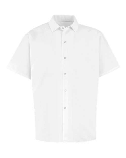 Chef Designs Cook Shirt in White, front view