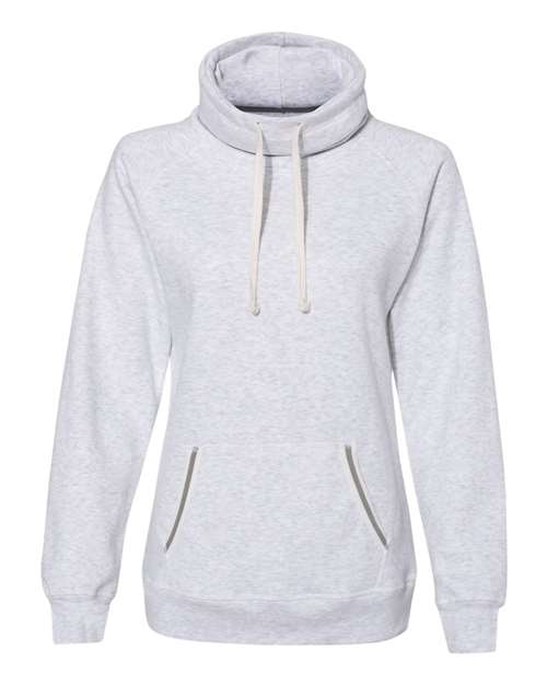J. America Women’s Relay Cowl Neck Sweatshirt in Ash