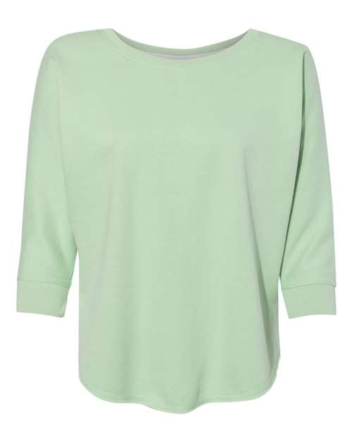 J. America Women's Lounge Fleece Dolman Crewneck Sweatshirt in Julep