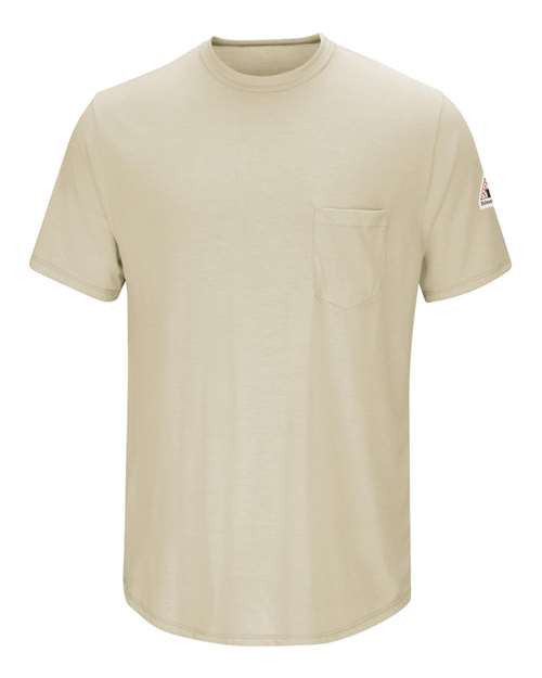 Bulwark Men's FR Lightweight Pocket T-Shirt in Khaki