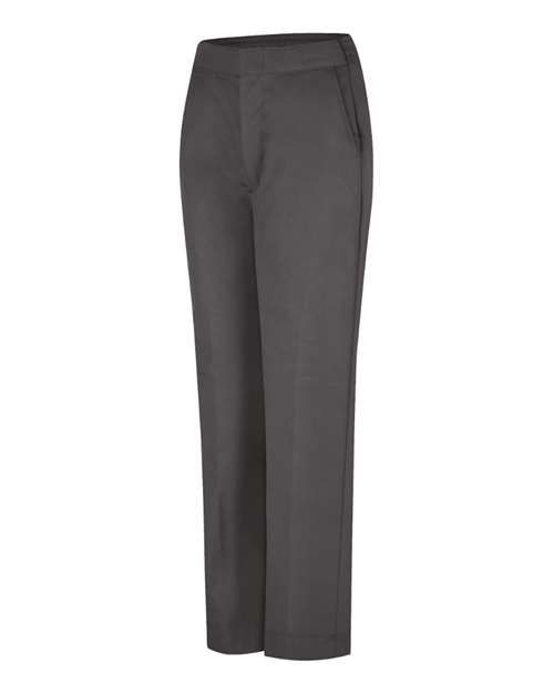 Red Kap Women's Half-Elastic Work Pants in Charcoal - Unhemmed