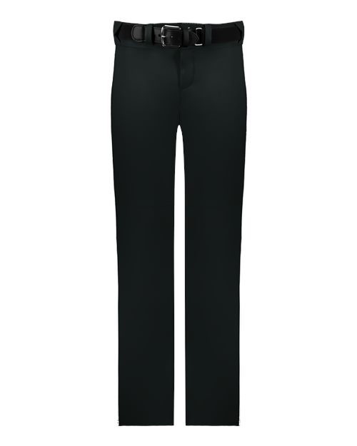 Alleson Athletic Men's Baseball Pants With Braid in Black/White, front view