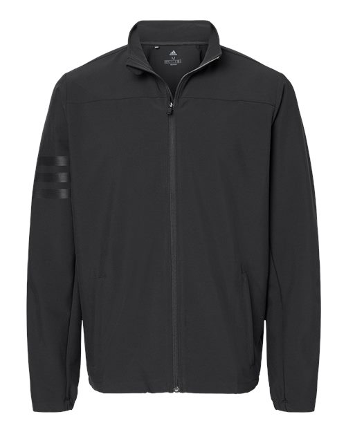 Adidas Men's Wind Resistant Full-Zip Jacket in Black/Black