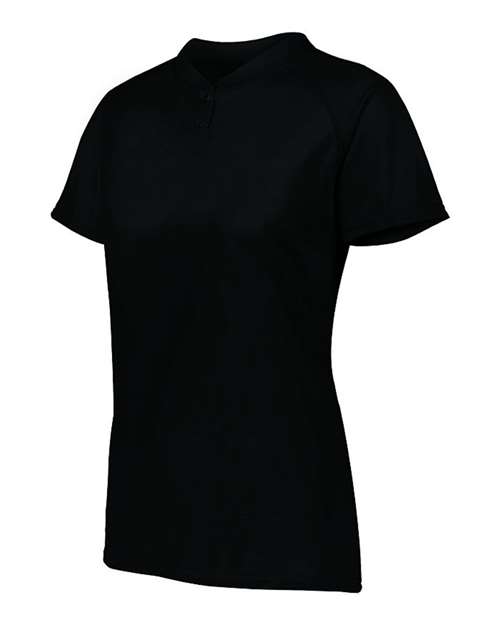 Augusta Sportswear Women's Attain Two-Button Jersey in Black