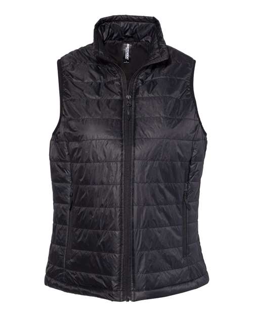 Independent Trading Co. Women's Puffer Vest in Black