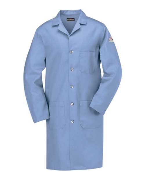 Bulwark Men's Lab Coat - EXCEL FR® - 7 oz in Light Blue, front view