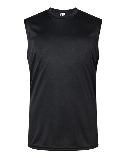 C2 Sport Youth Sleeveless T-Shirt in Black, front view