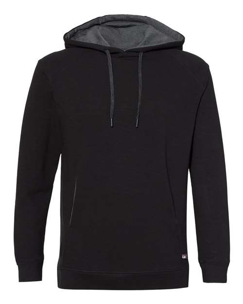 Badger Men's FitFlex French Terry Hooded Sweatshirt in Black, front view