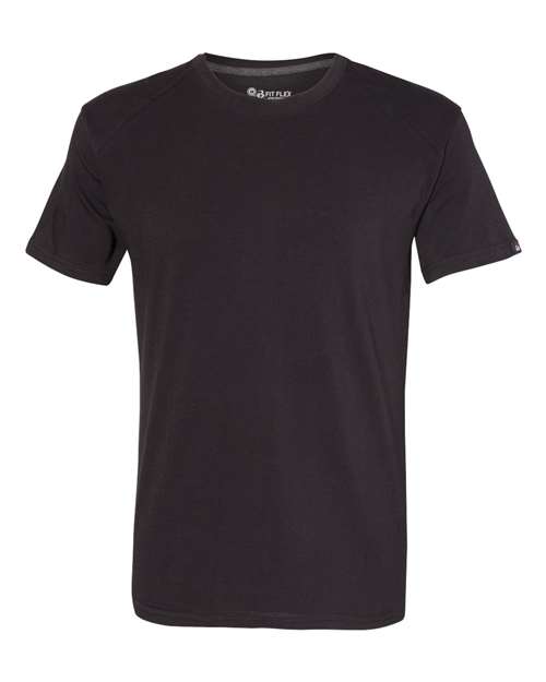 Badger Men's FitFlex Performance T-Shirt in Black, front view