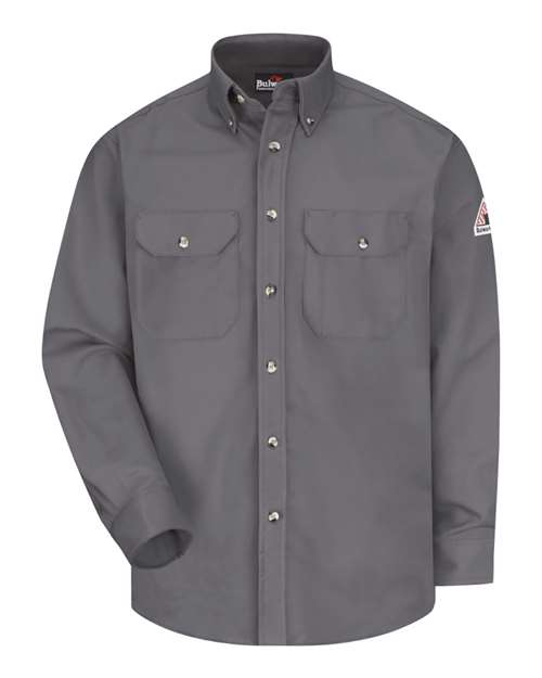 Bulwark Men's Midweight Dress Uniform Shirt in Grey, front view