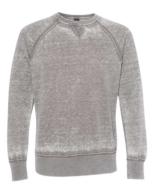 J. America Men's Vintage Zen Fleece Crewneck Sweatshirt in Cement, front view