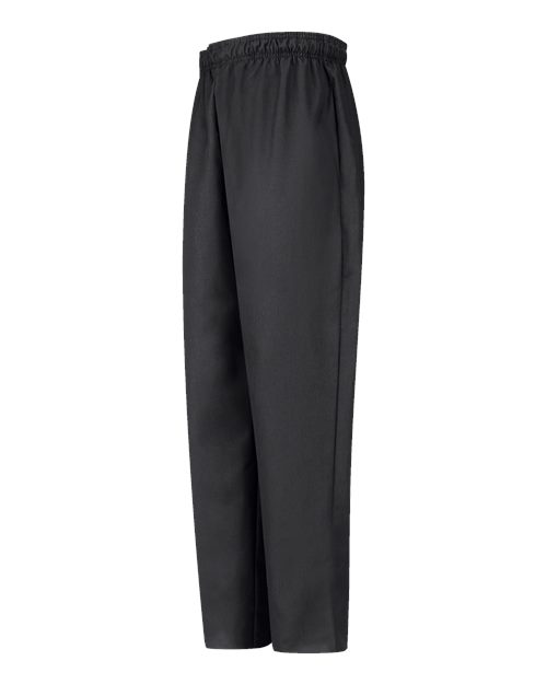 Chef Designs Baggy Chef Pants in Black, front view