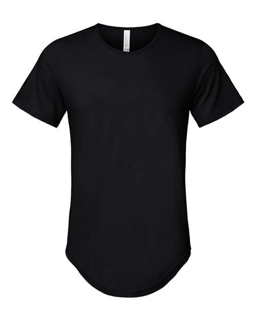 BELLA + CANVAS Men's Jersey Curved Hem Tee in Black