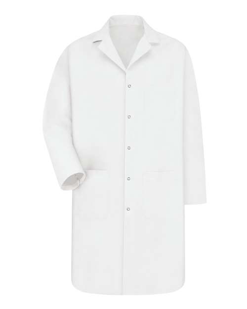 Red Kap Unisex Tall Gripper Front Lab Coat in White