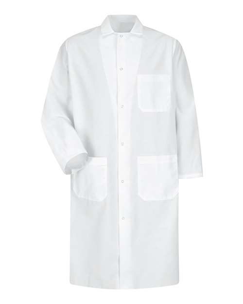 Red Kap Unisex Butcher Coat with Interior Chest Pocket in White
