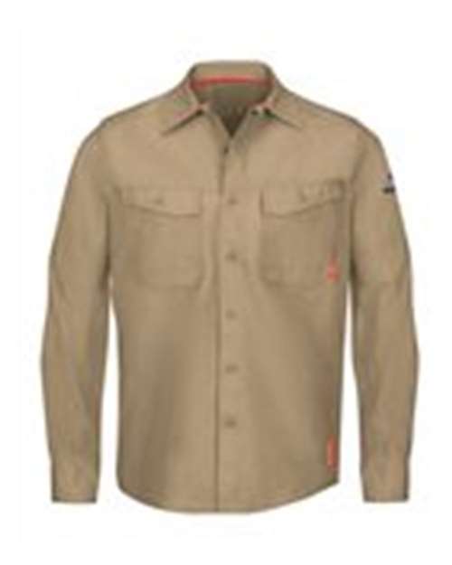 Bulwark Men's Tall iQ Series® Endurance Work Shirt in Khaki