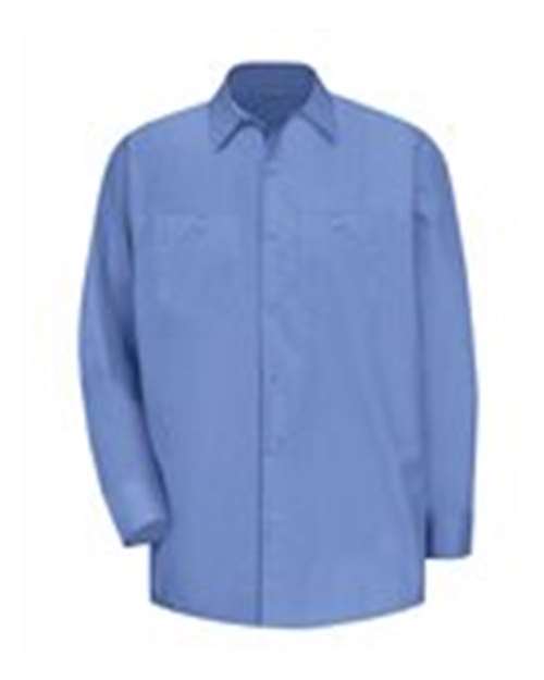Red Kap Men's Tall Broadcloth Shirt in BS-Petrol Blue/Navy