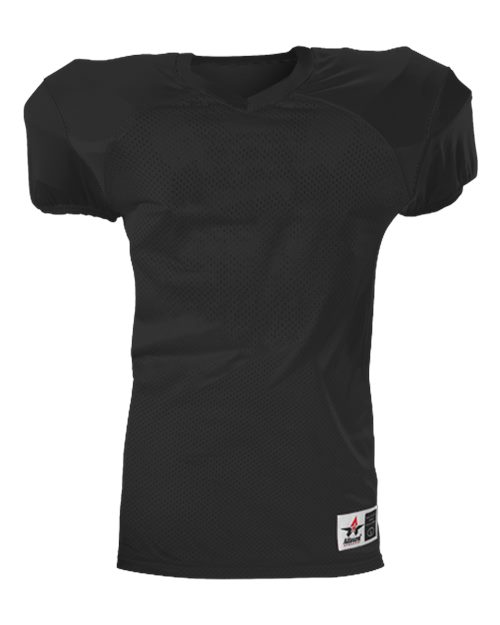 Alleson Athletic Youth Pro Game Football Jersey in Black, front view