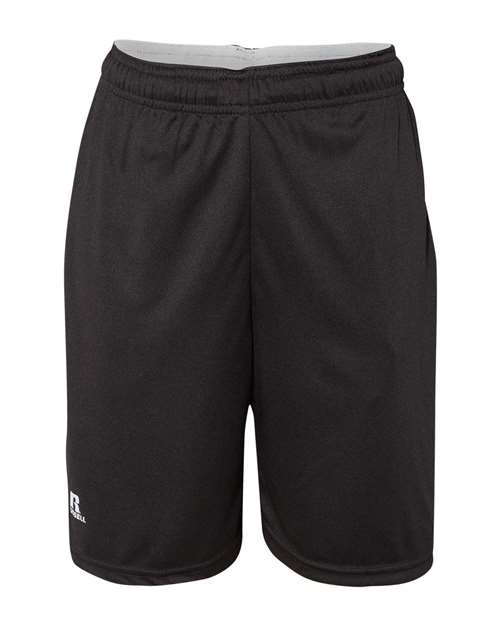 Russell Athletic Youth Essential 7" Shorts with Pockets in Black