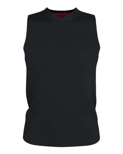 Alleson Athletic Youth Blank Reversible Game Jersey in Black/Red