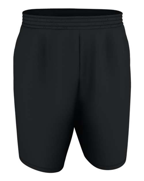 Alleson Athletic Youth Blank Game Shorts in Black/Red
