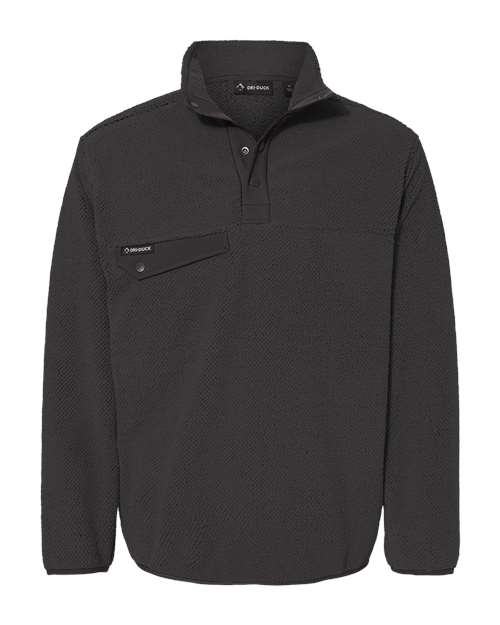 DRI DUCK Men's Brooks Sherpa Mountain Fleece in Charcoal, front view