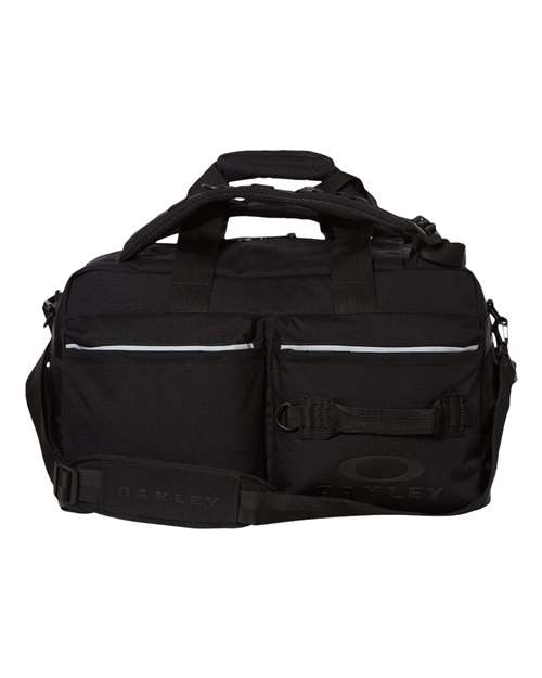 Oakley 50L Utility Duffel Bag in Blackout, front view
