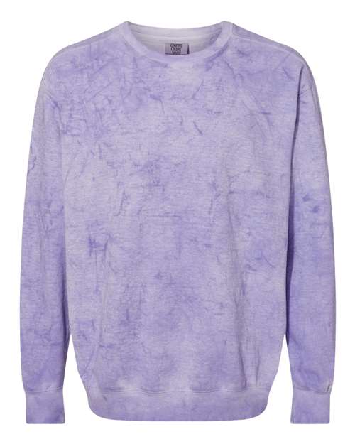 Comfort Colors Unisex Colorblast™ Crewneck Sweatshirt in Amethyst, front view