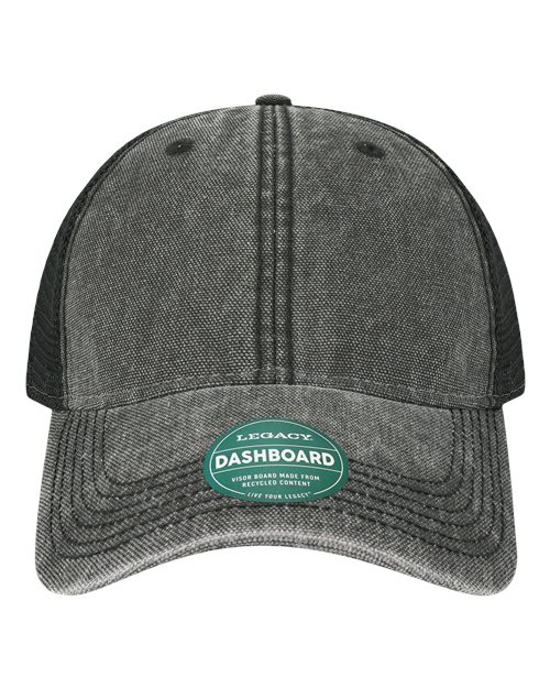 LEGACY Dashboard Trucker Cap in Black, front view