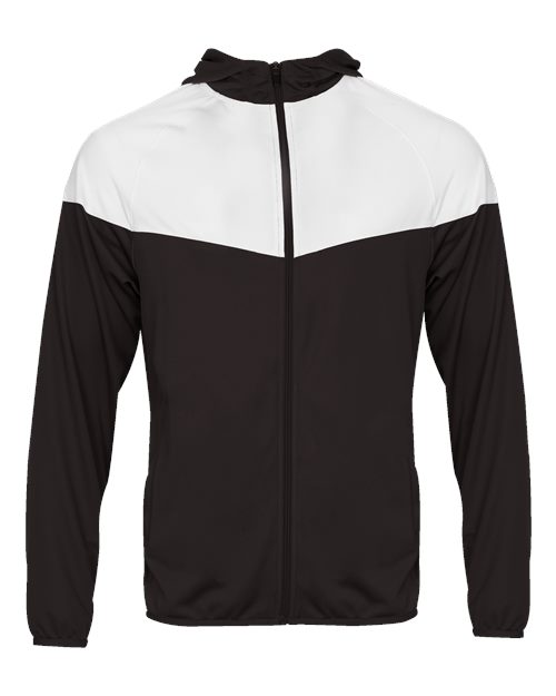 Badger Youth Sprint Outer-Core Jacket in Black/White