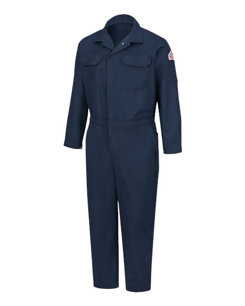 Bulwark Men's Flame Resistant Coverall in Navy, front view