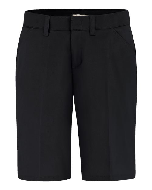 Dickies Women's Flat Front Shorts in Black