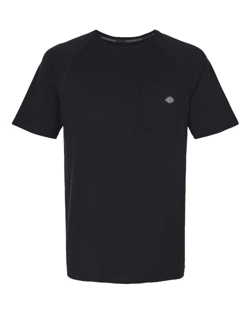 Dickies Men's Tall Performance Cooling T-Shirt in Black, front view
