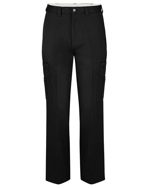 Dickies Men's Extended Sizes Industrial Cotton Cargo Pants in Black - 37 Unhemmed