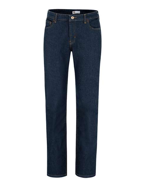 Dickies Womens Ind. 32″ Inseam Flex Jeans in Indigo Blue, front view