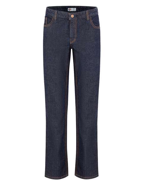 Dickies Women's Extended Sizes Industrial 5-Pocket Jeans in Indigo Blue, front view